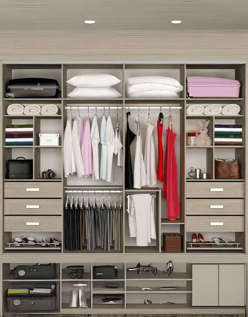 دريسنج خشب ام دي اف بني - 200×50×220 سم كود Dressing15002 _ دريسنج
