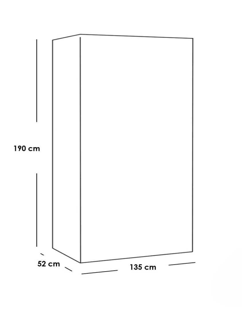 دريسينج ابيض - 135×190×52 سم كود Dressing15003