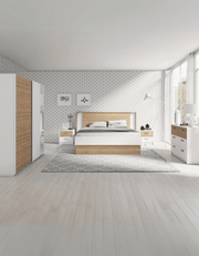 غرفة نوم ام دى اف 5 قطع - أبيض وبيج كود Bedroom12033 _ غرف نوم