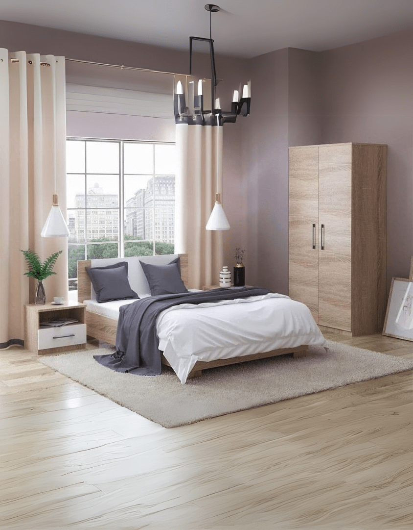 غرفة نوم أطفال خشب ام دي اف ثلاث قطع - بيج كود Bedroom12027 _ غرف نوم
