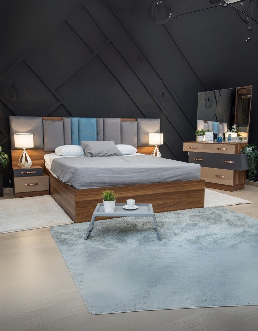 غرفة نوم خشب ام دي اف 5 قطع - متعدد الالوان كود Bedroom12018 _ غرفة نوم