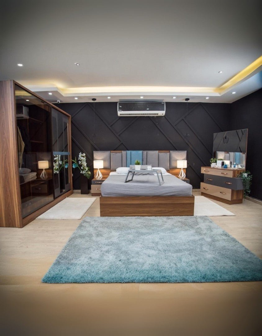 غرفة نوم خشب ام دي اف 5 قطع - متعدد الالوان كود Bedroom12018 _ غرفة نوم