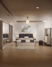 غرفة نوم خشب ام دي اف 6 قطع - متعدد الالوان كود Bedroom12020 _ غرفة نوم