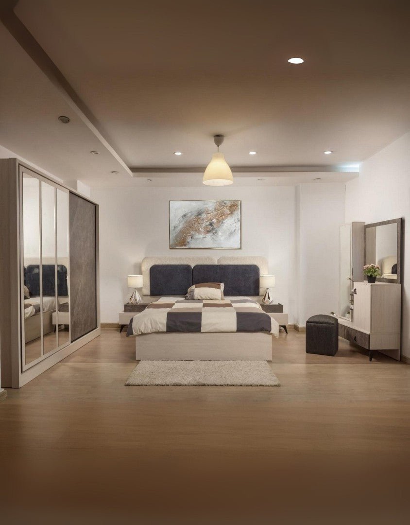 غرفة نوم خشب ام دي اف 6 قطع - متعدد الالوان كود Bedroom12020 _ غرفة نوم