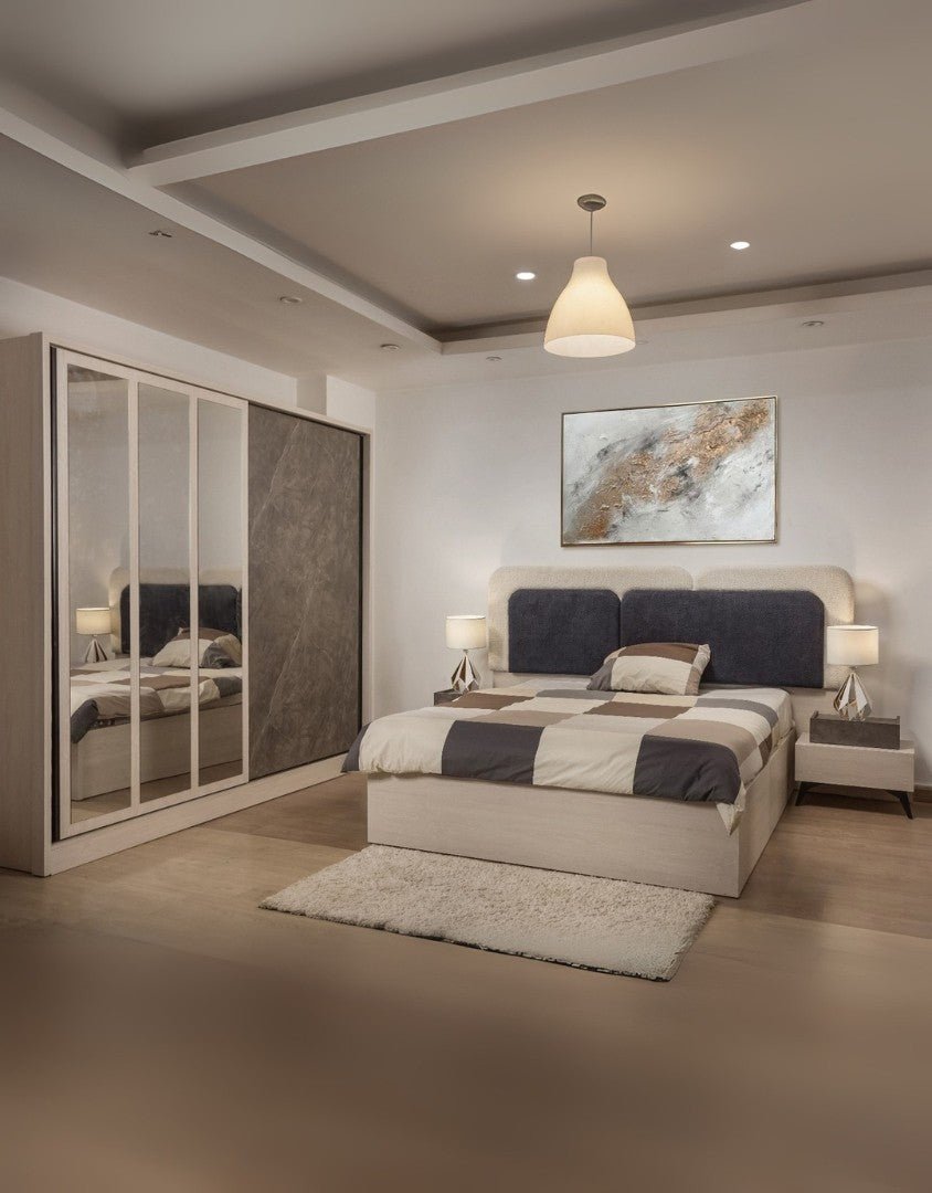 غرفة نوم خشب ام دي اف 6 قطع - متعدد الالوان كود Bedroom12020 _ غرفة نوم