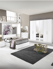 غرفة نوم خشب مُصنع اتحاد اوروبي 5 قطع - أبيض كود Bedroom12028 _ غرف نوم