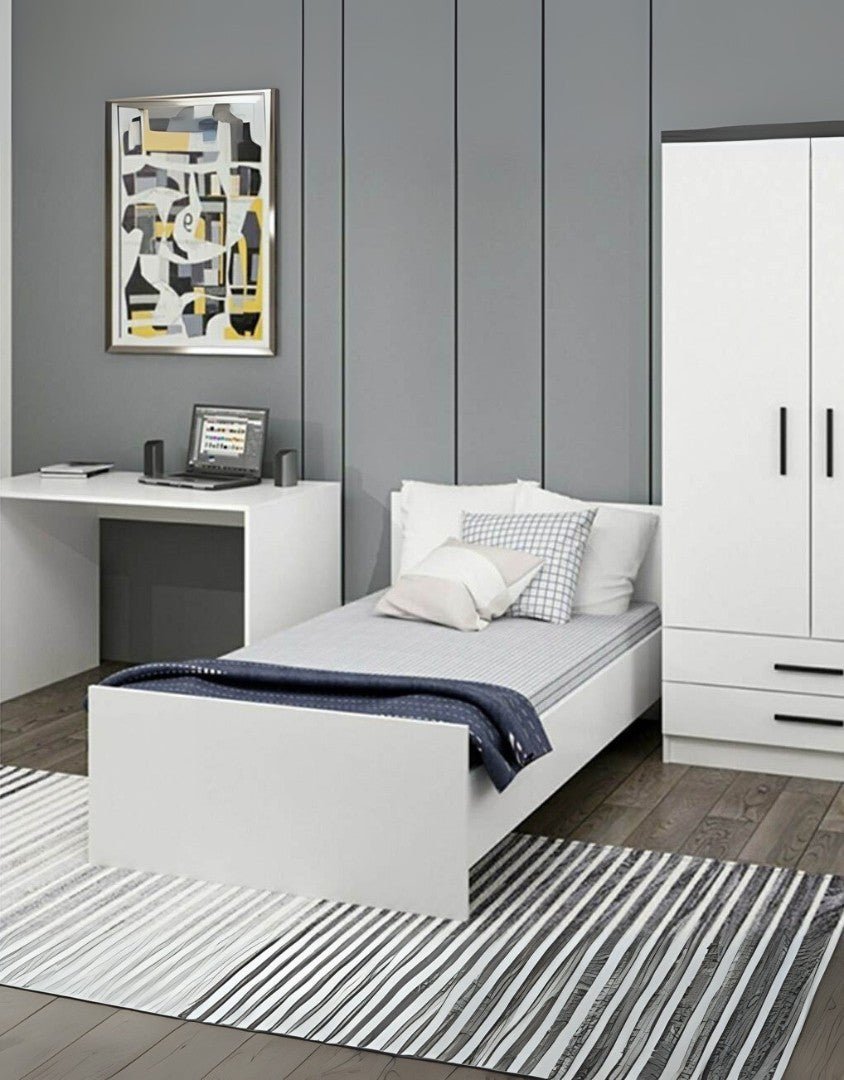 غرفه اطفال خشب ام دي اف 3 قطع - أبيض كود Bedroom12000 _ غرفة نوم