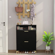 Black slim shoe cabinet, code: shoescabinet9001 _ shoe cabinet