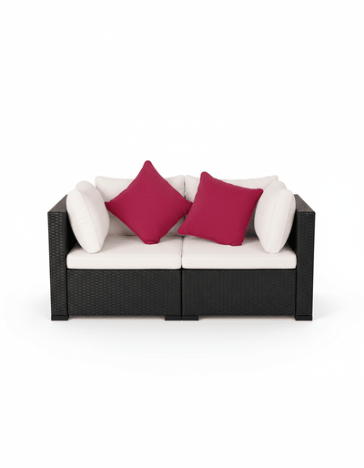 كنبة راتان، اسود كود outdoor4044 اثاث خارجي