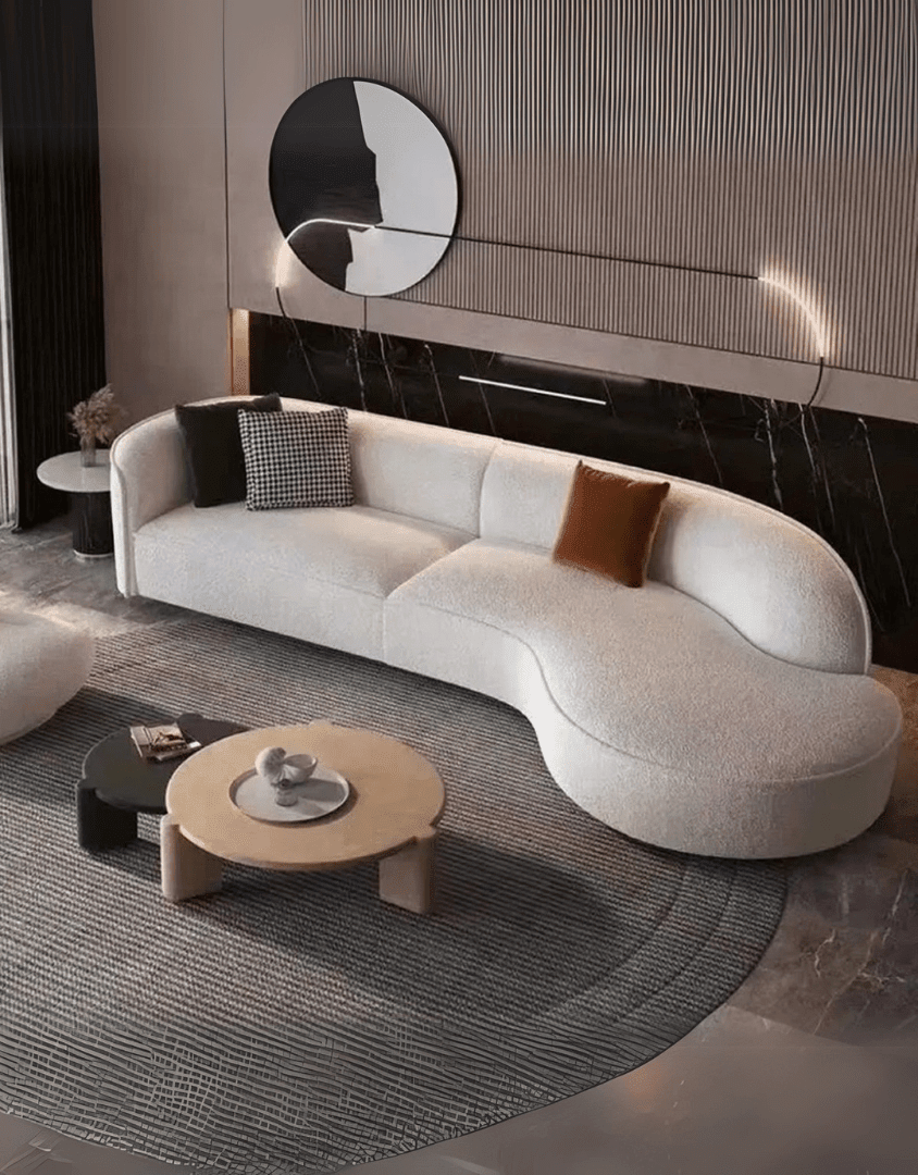 كنبة ركنة أوف وايت – أثاث خشب زان وإسفنج كثافة 35 وقماش باندا نجيب سليم | SKU: sofa10029