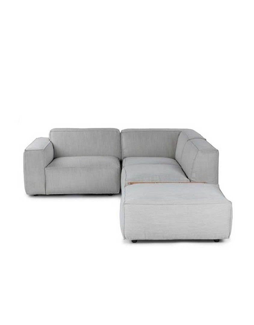 كنبة ركنة رمادي مع ترابيزة – أثاث خشب زان وتنجد بإسفنج سوفت | SKU: sofa10018 _ ركنة مودرن