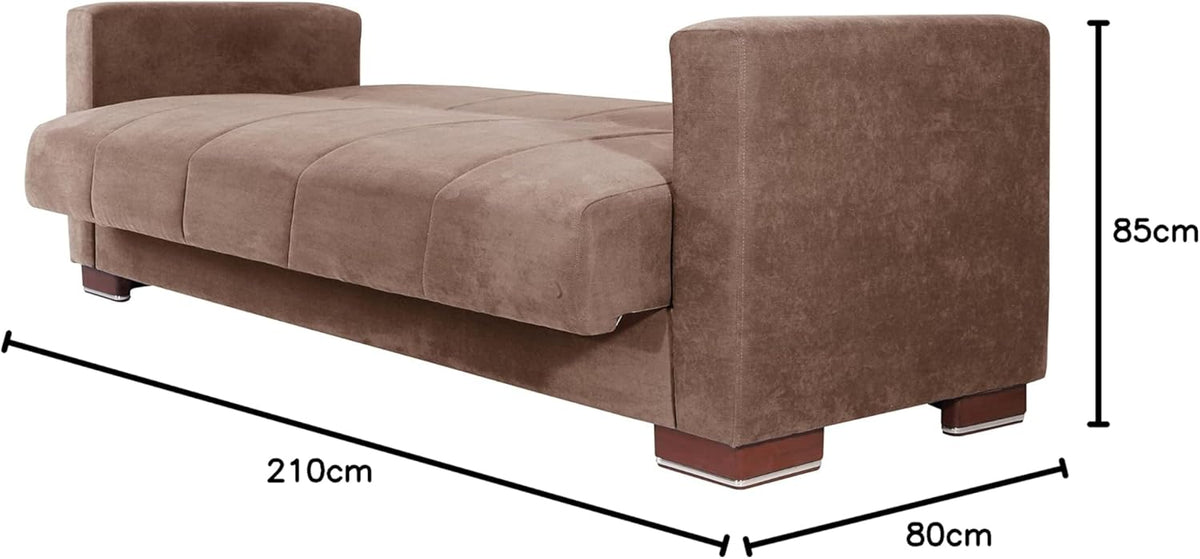 كنبه سرير الدورا فيولا بنى- اثاث _ sofa bed