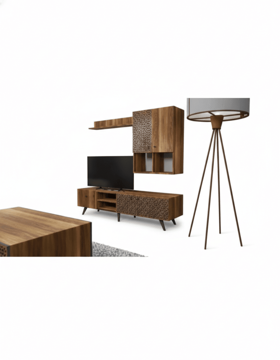 Code – complete set for modern TV library – DOM-ARABESQUE-LOWER TVU006 _ TV unit