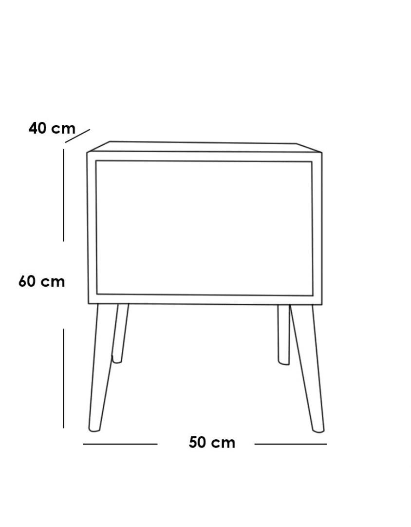 كومود ام دي اف أبيض - 60×50×40 سم كود Commode14006 _ كومود