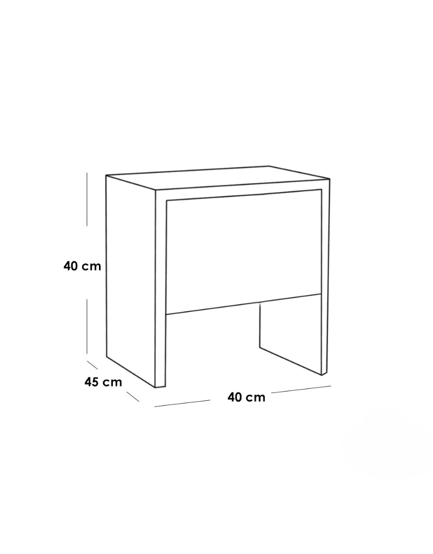 كومود ام دي اف أسود و ابيض- 40×40×45 سم كود Commode14020 _ كومود