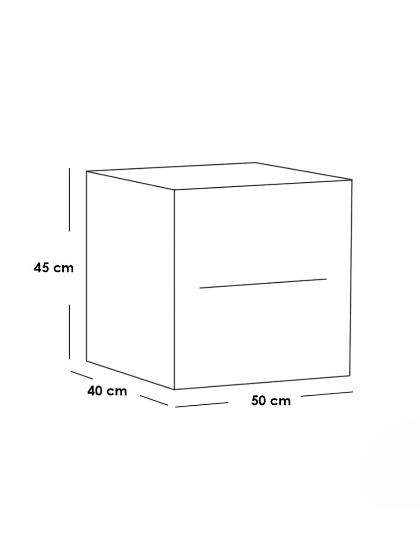 كومود ام دي اف بني وأبيض - 50×45×40 سم كود Commode14021 _ كومود
