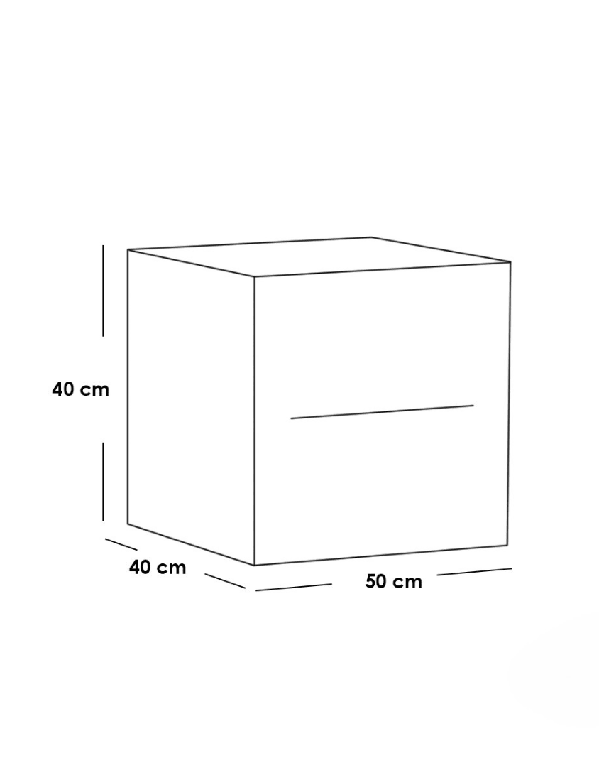 كومود ام دي اف بيج - 50×50×40 سم كود Commode14002 _ كومود
