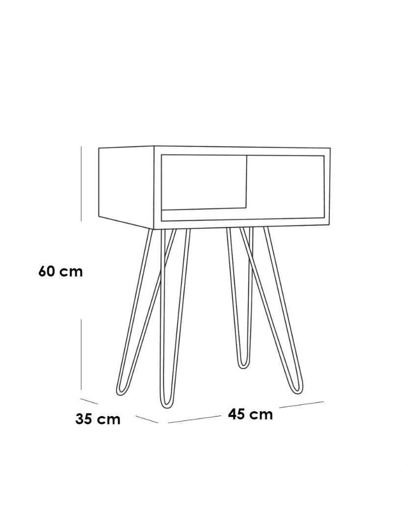 كومود ام دي اف بيج - 60×45×35 سم كود Commode14012 _ كومود