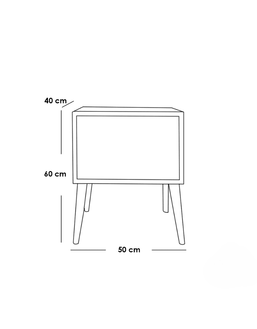 كومود ام دي اف متعدد الألوان - 60×50×40 سم كود Commode14004 _ كومود