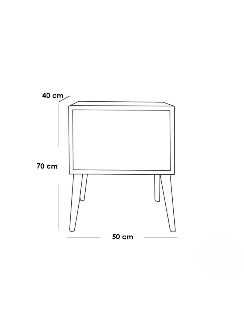 كومود ام دي اف متعدد الألوان - 70×50×40 سم كود Commode14009 _ كومود