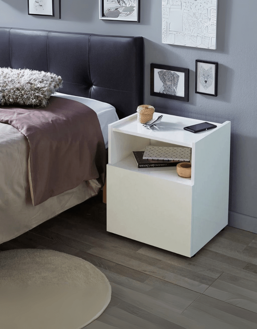 كومود ام دي اف و ميلامين ابيض - 41×30×50 سم كود Commode14023 _ كومود
