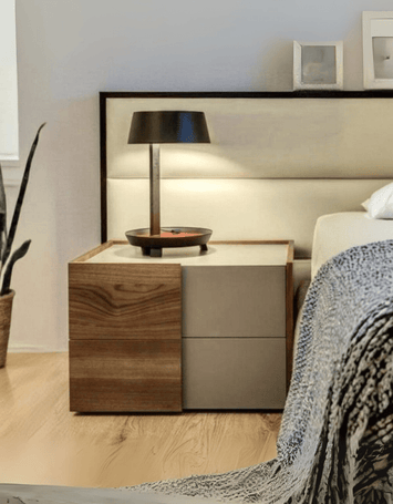 كومود خشب ام دي اف أبيض وبني - 50×40×40 سم كود Commode14000 _ كومود