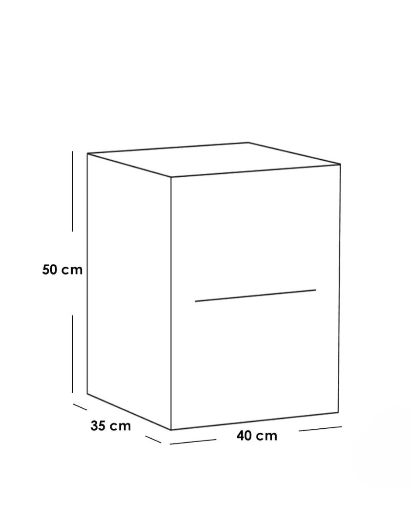 كومود خشب إتحاد أوربي أبيض - 50×40×35 سم كود Commode14011 _ كومود