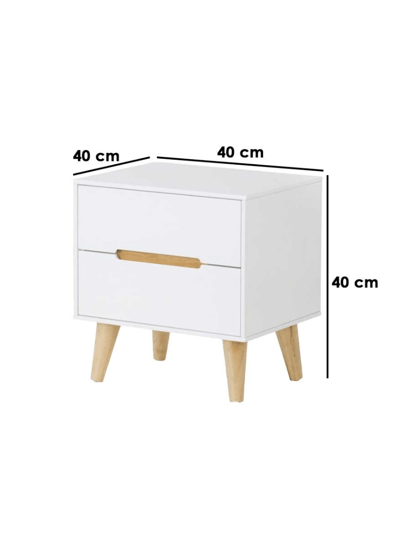 كومود ميلامين أبيض - 40×40×40×34 سم كود Commode14007 _ كومود