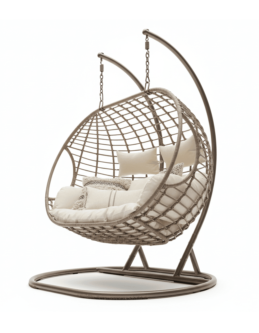 مرجيحة أثاث خارجي مودرن للحدائق والبلكونات – راتان مقاوم للعوامل الجوية كود outdoor4004 _ أثاث خارجي