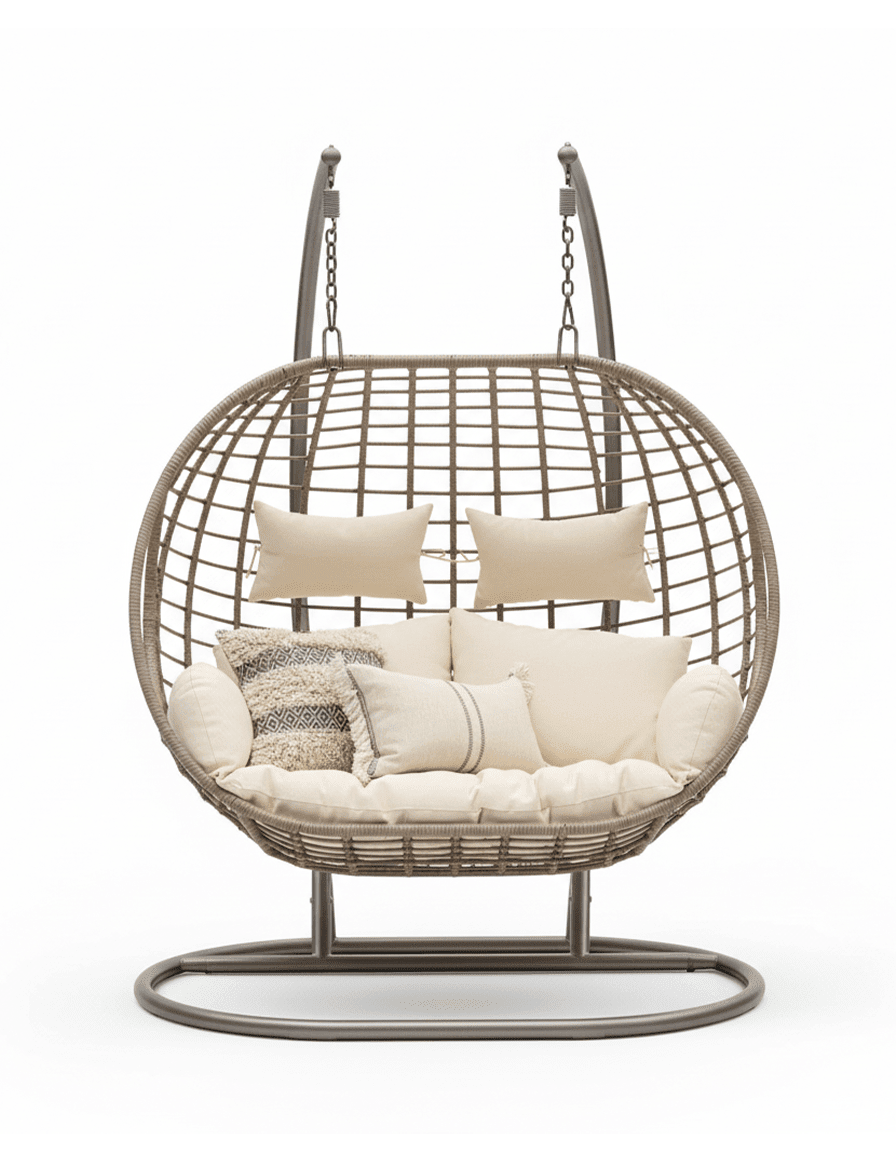 Modern outdoor furniture swing for gardens and balconies – weather-resistant rattan, code outdoor4004 _ outdoor furniture