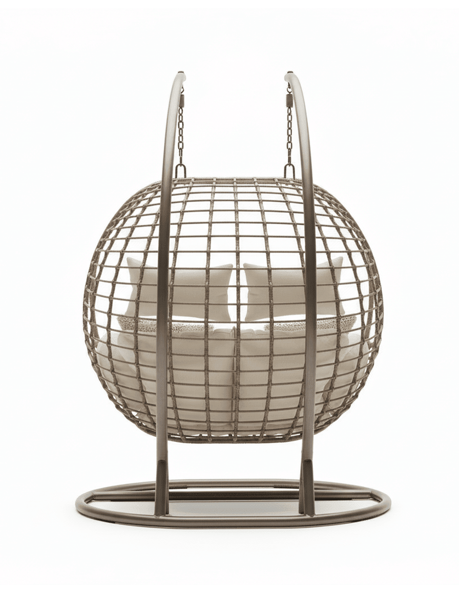 Modern outdoor furniture swing for gardens and balconies – weather-resistant rattan, code outdoor4004 _ outdoor furniture