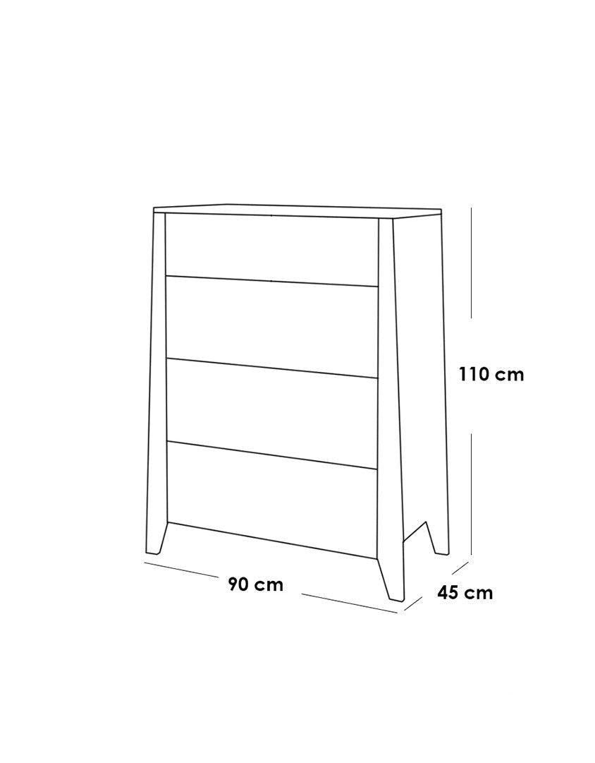 وحدة أدراج 110×90×45 سم - أبيض كود Drawer-unit16001 _ اثاث