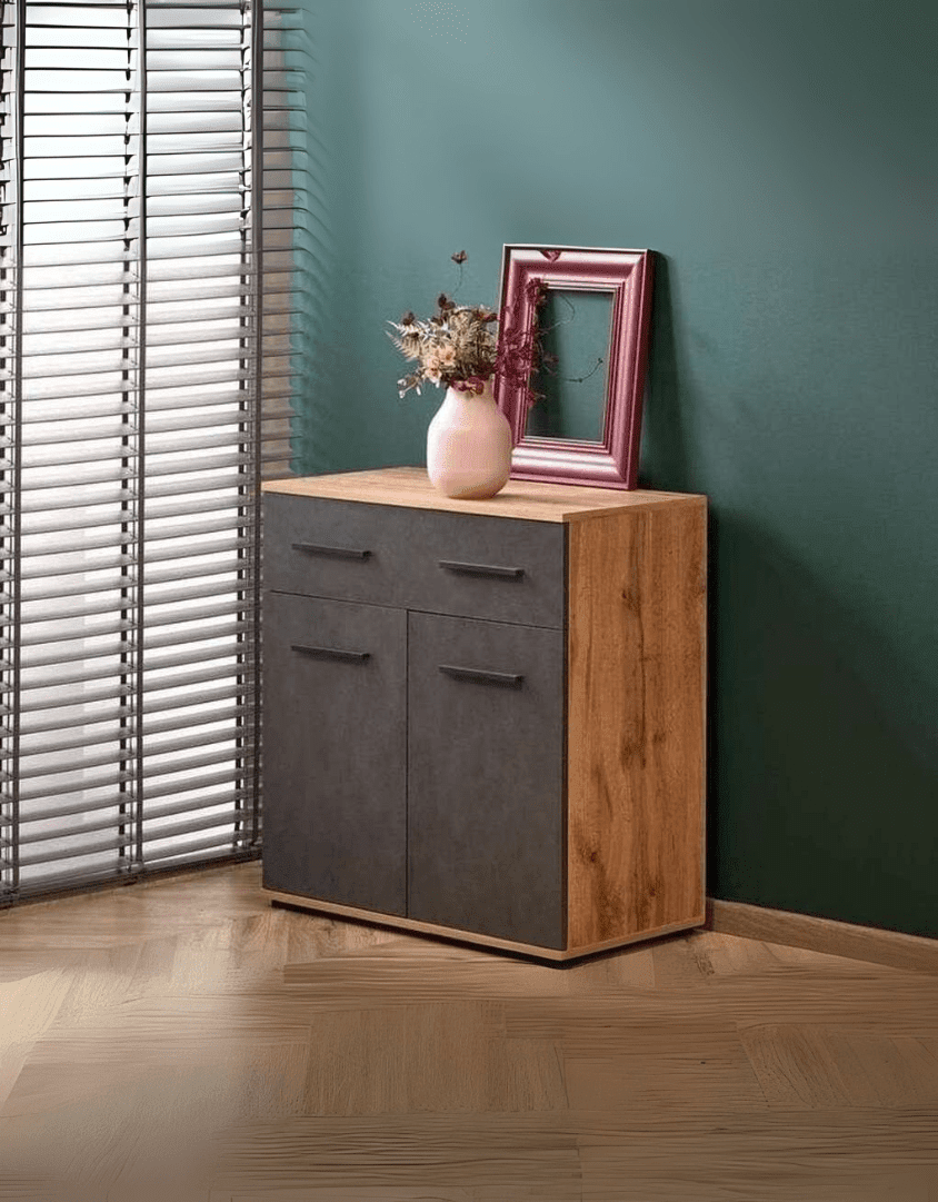 وحدة ادراج 85×70×30 سم - بني و أسود كود Drawer-unit16016 _ وحدات ادراج