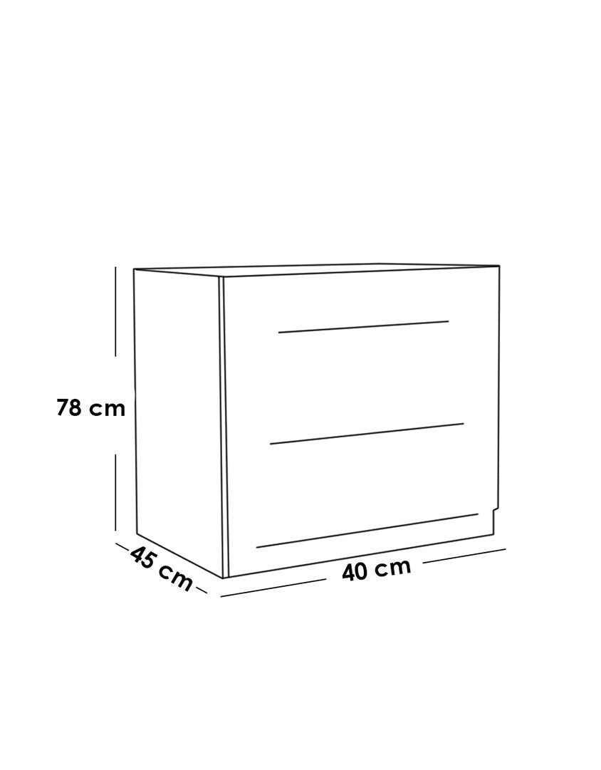 وحدة أدراج ام دى اف 3 أدراج أسود - 40×80×78 سم كود Drawer-unit16006 _ اثاث