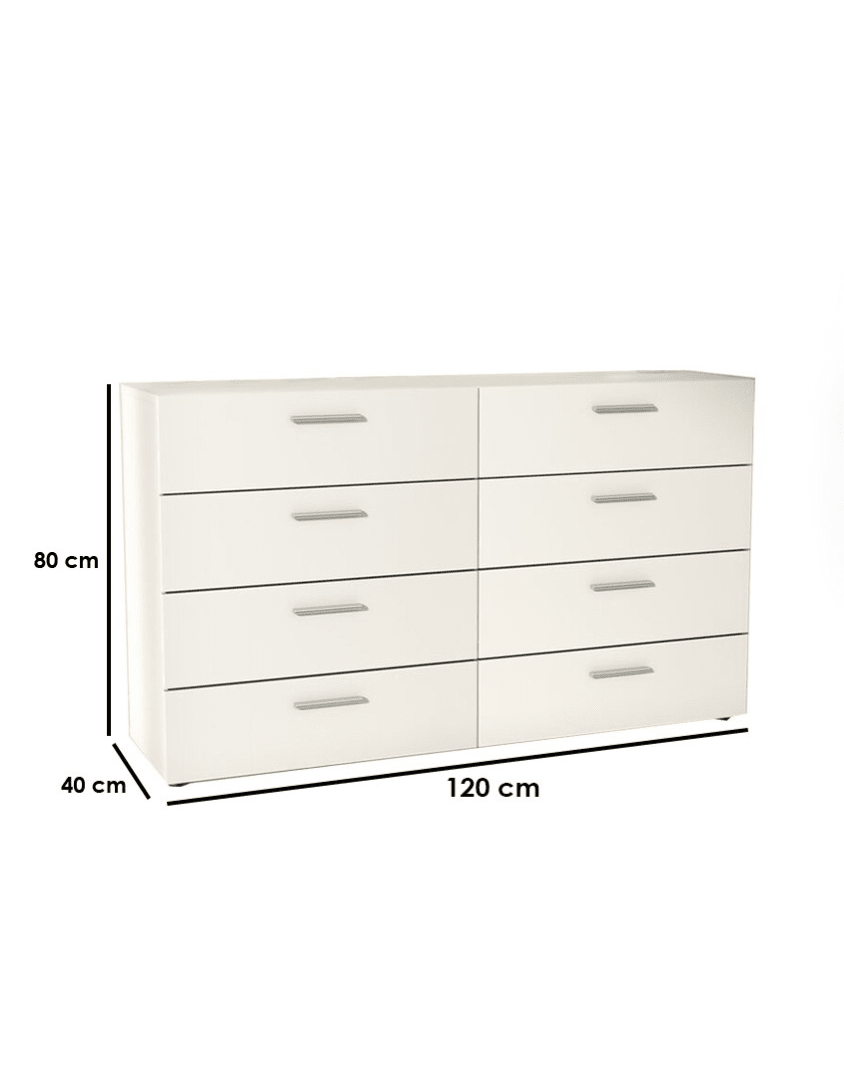 وحدة أدراج ام دي اف أبيض - 80 × 40 × 120 سم كود Drawer-unit16012 _ وحدات ادراج