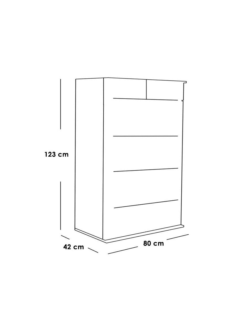 وحدة أدراج خشب ام دي اف 6 أدراج أسود - 123×80×42 سم كود Drawer-unit16009 _ اثاث