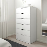 وحدة ادراج خشب اتش بي ال 6 أدراج أبيض - 120x50x40 سم كود Drawer-unit16000 _ اثاث
