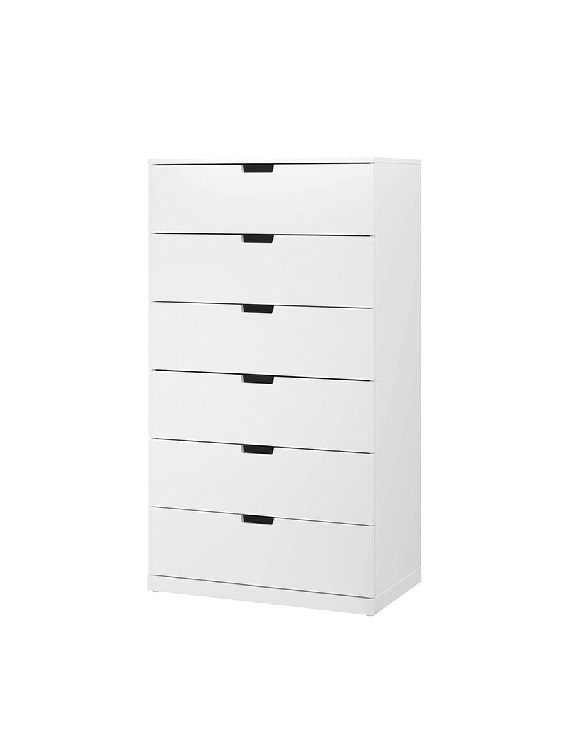 وحدة ادراج خشب اتش بي ال 6 أدراج أبيض - 120x50x40 سم كود Drawer-unit16000 _ اثاث