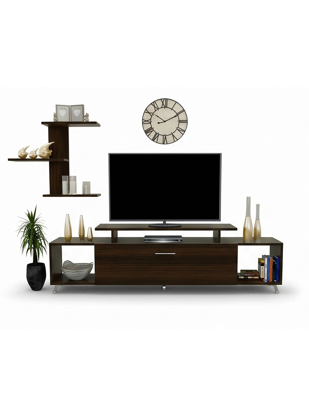 Dark wood TV unit _ TV unit