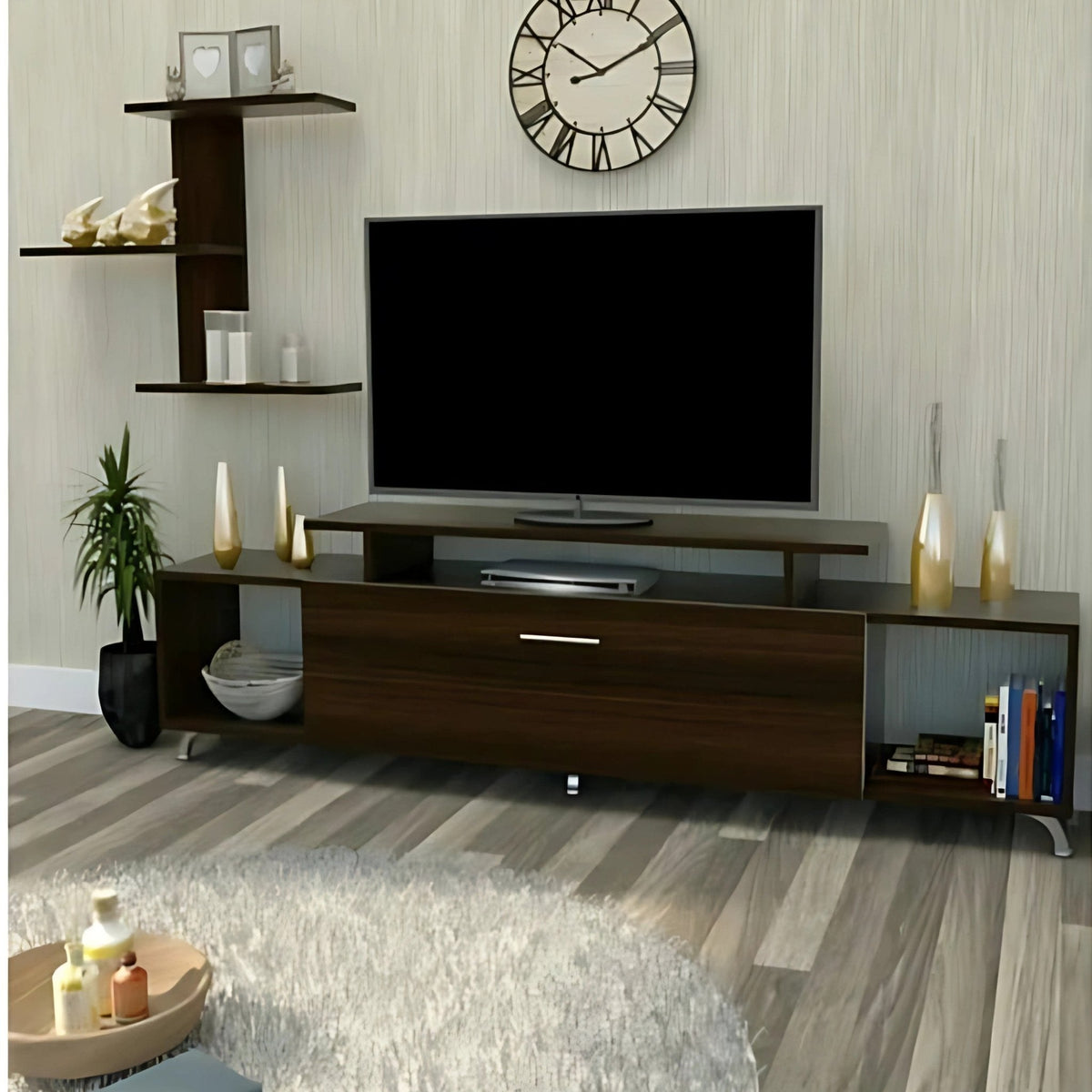 Dark wood TV unit _ TV unit