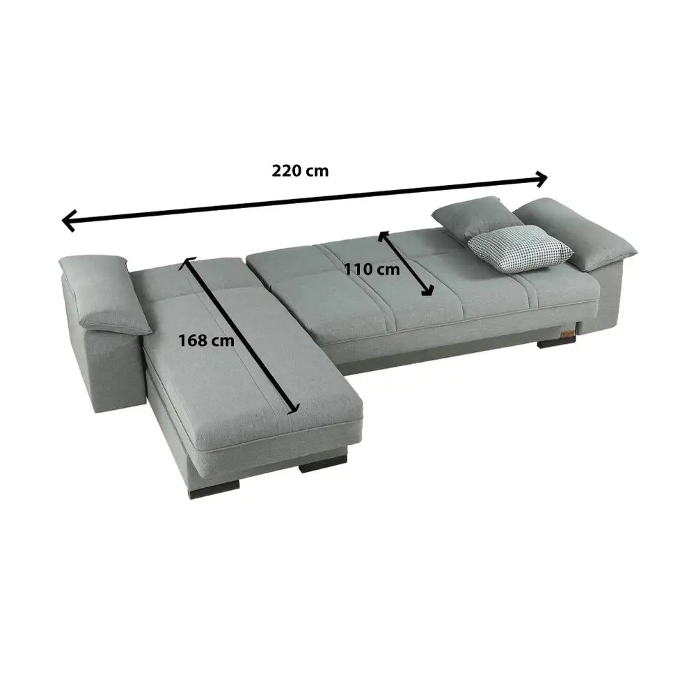 ركنة الدورا دورو كويل رمادى كود sofa10057 _ sofa bed