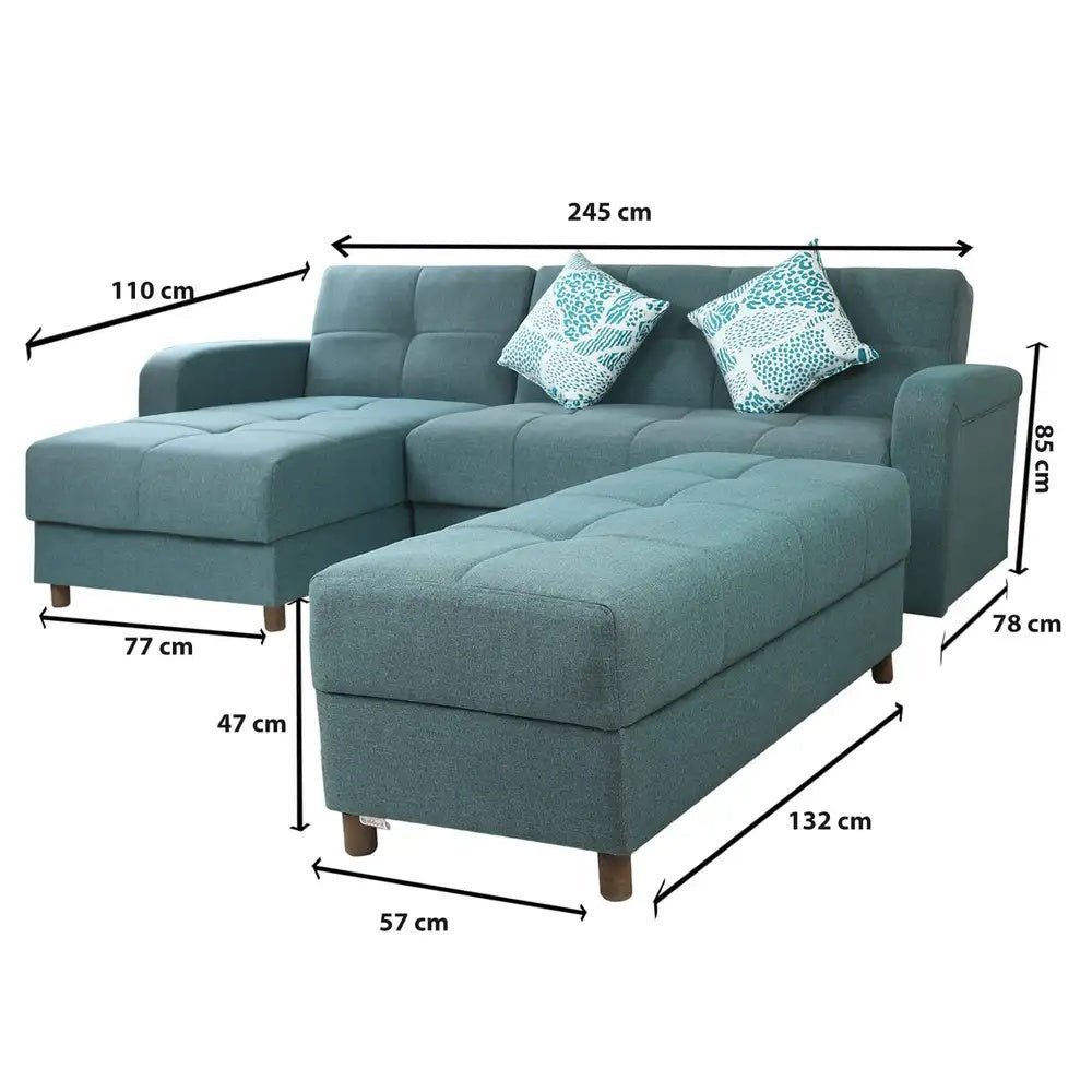 ركنة الدورا راهواى تركواز كود sofa10059 _ sofa bed