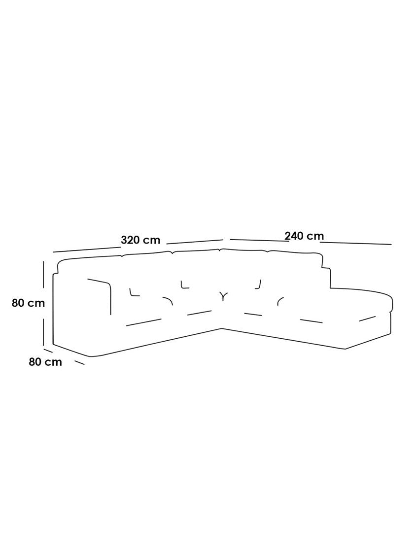 Off-white modern corner sofa with pouf – Najib Salim beech wood and velvet furniture | SKU: sofa10036 – modern corner sofa