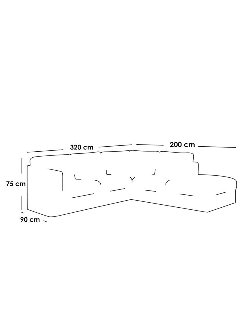 Modern Gray Sectional – Najib Salim Beech Wood and Linen Furniture | 2-Piece Sectional Sofa | SKU: sofa10038 _ Modern Sectional