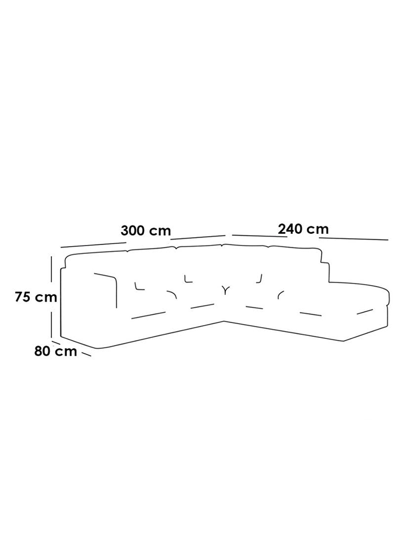 Modern gray corner sofa – Najib Salim beech wood and linen furniture | 4-piece corner sofa | SKU: sofa10037 _ modern corner sofa