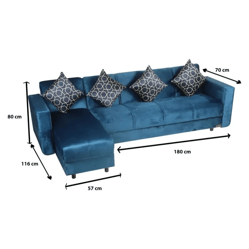 Sono corner sofa bed with storage drawer – modern furniture | SKU: sofa10053 _ sofa bed