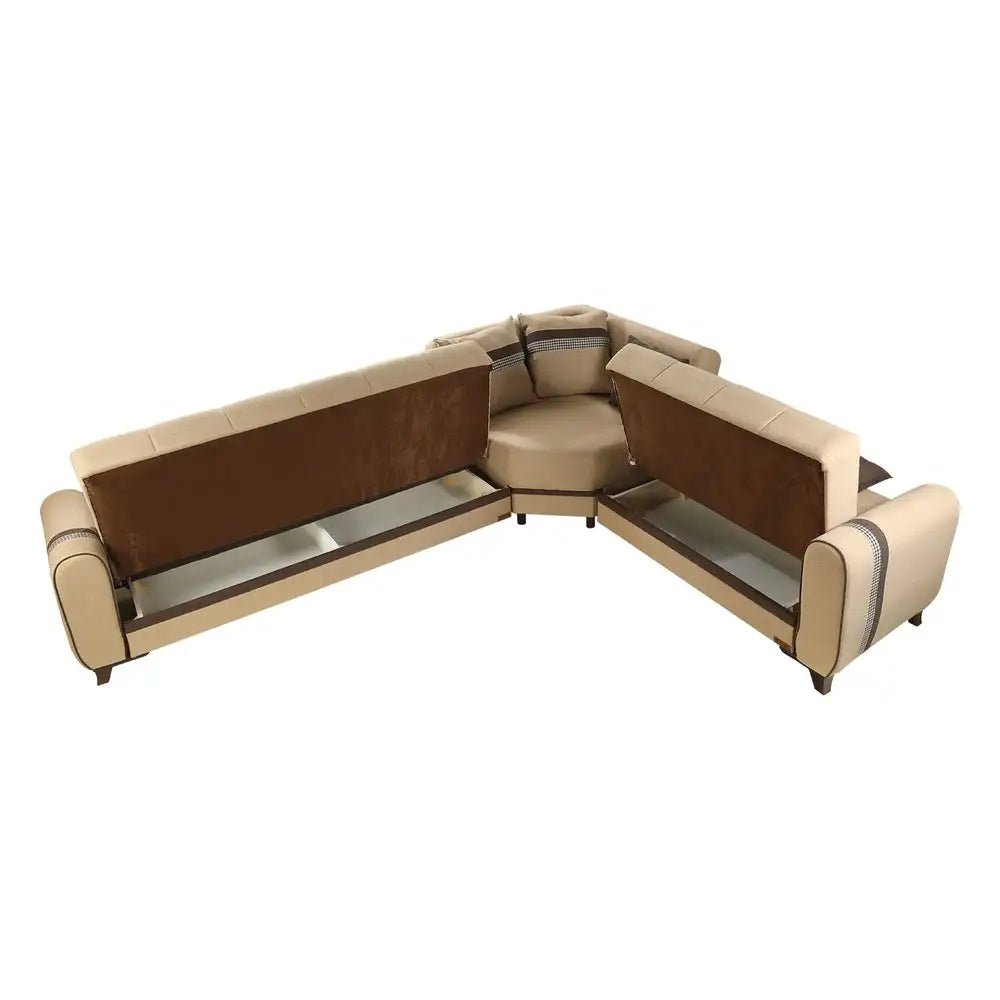 ركنه ميرانو بني فاتح كود sofa10055 _ sofa bed