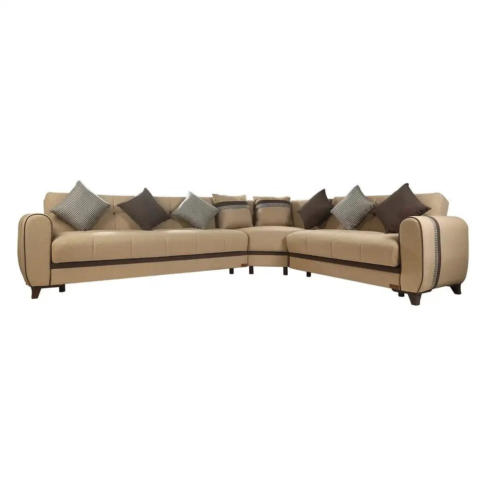 ركنه ميرانو بني فاتح كود sofa10055 _ sofa bed