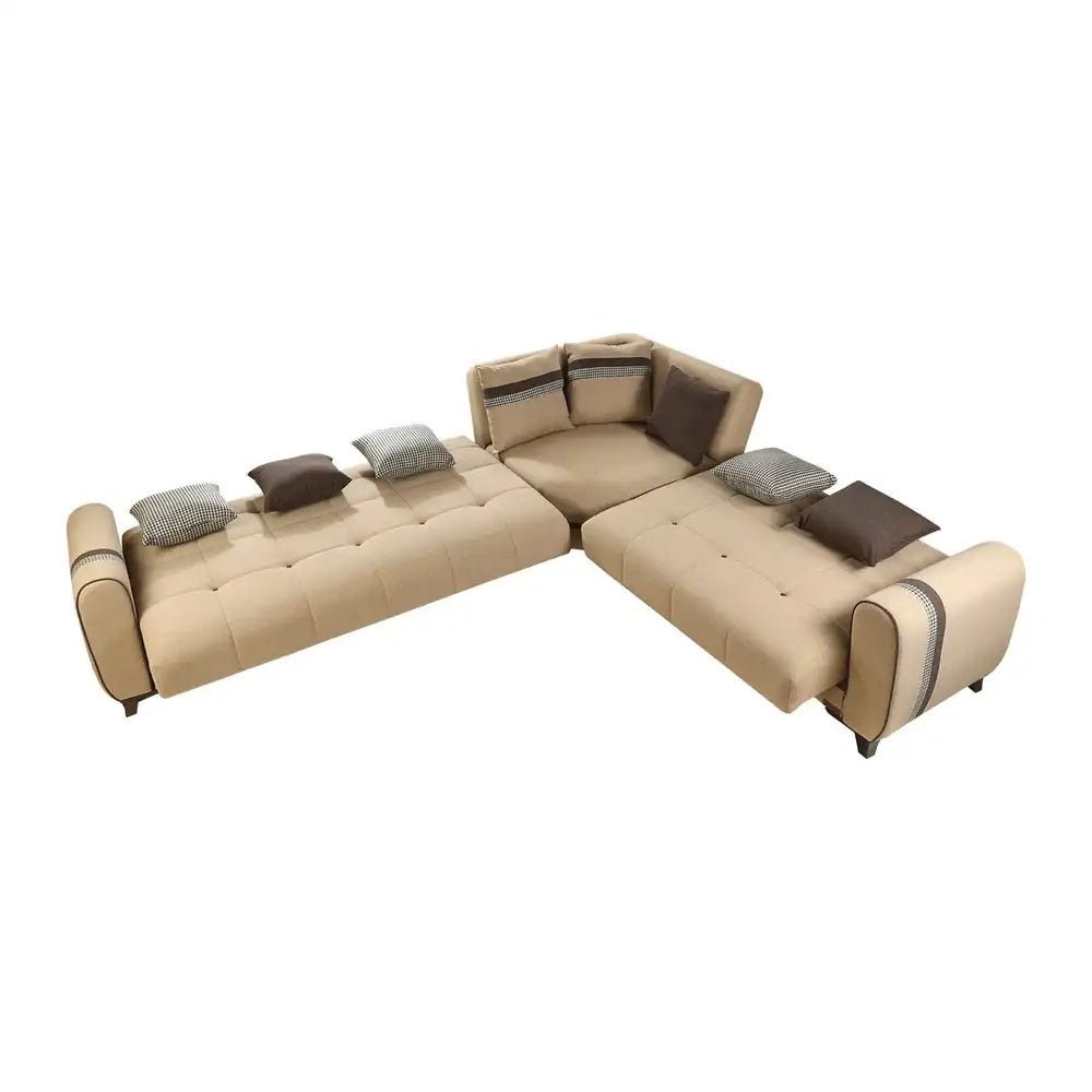 ركنه ميرانو بني فاتح كود sofa10055 _ sofa bed