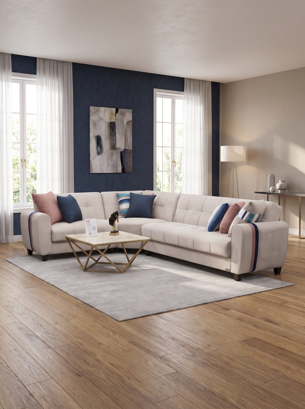 ركنه ميرانو سرير بسحارة – أثاث مودرن شاسيه معدن وخشب طبيعي عالي التحمل sofa10001 _ sofa bed